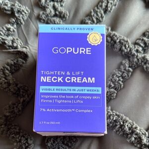Brand new Gopure tighten and lift neck cream. New packaging for target drop